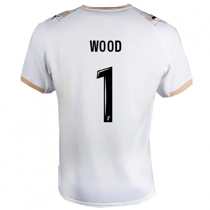 Danxen Niño Camiseta Mackenzie Wood #1 Blanco Negro 2ª Equipación 2025/26 La Camisa