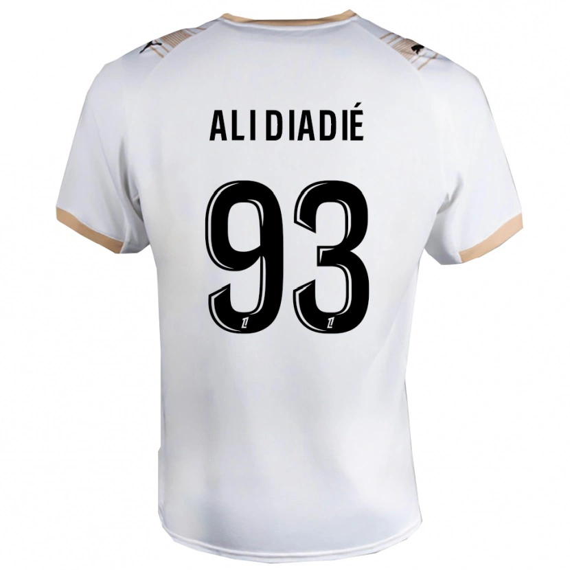 Danxen Niño Camiseta Mohamed Ali Diadié #93 Blanco Negro 2ª Equipación 2025/26 La Camisa