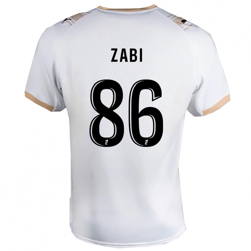 Danxen Niño Camiseta Zabi #86 Blanco Negro 2ª Equipación 2025/26 La Camisa