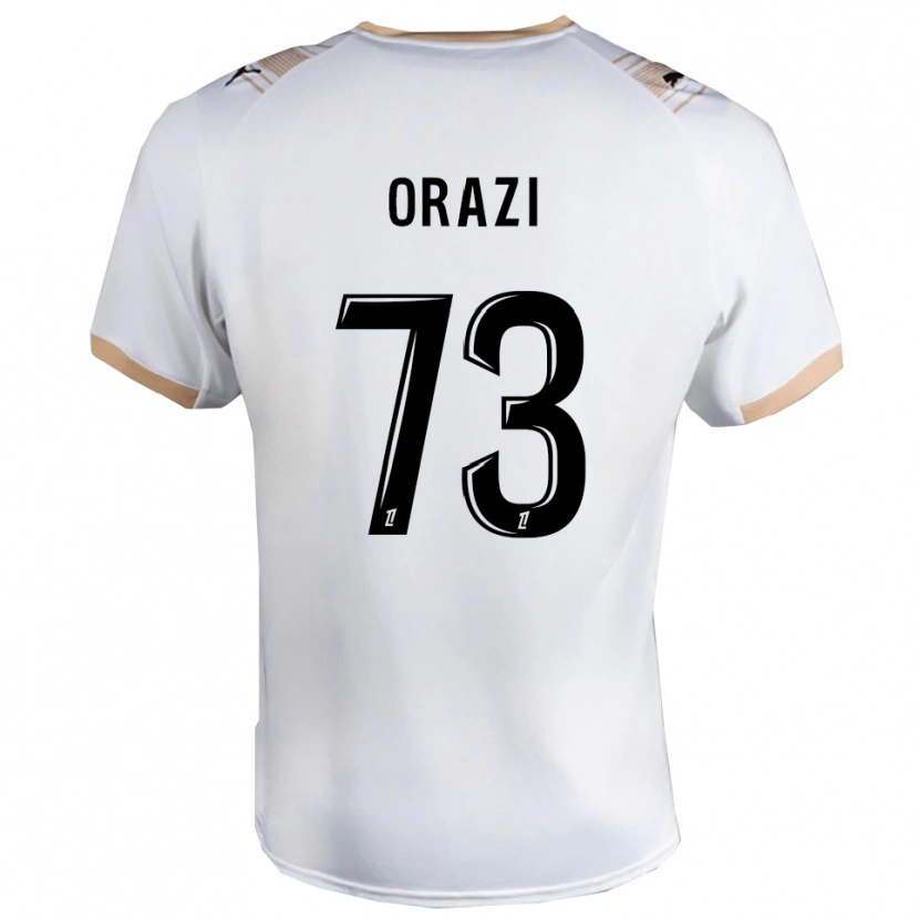Danxen Niño Camiseta Ike Orazi #73 Blanco Negro 2ª Equipación 2025/26 La Camisa