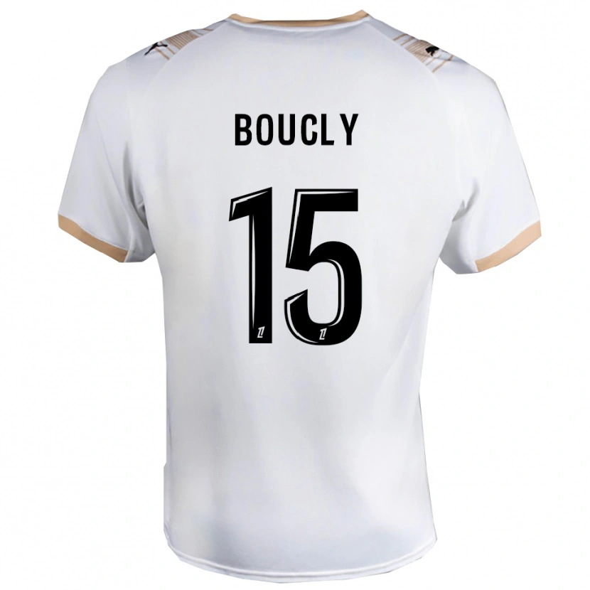 Danxen Niño Camiseta Maïté Boucly #15 Blanco Negro 2ª Equipación 2025/26 La Camisa