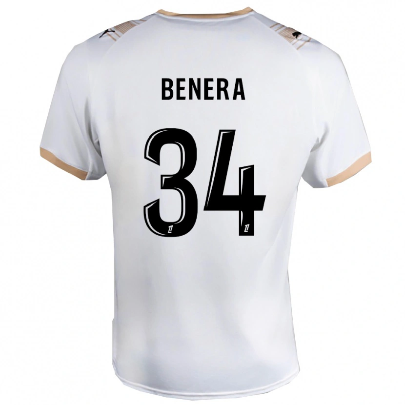 Danxen Niño Camiseta Ummene Benera #34 Blanco Negro 2ª Equipación 2025/26 La Camisa
