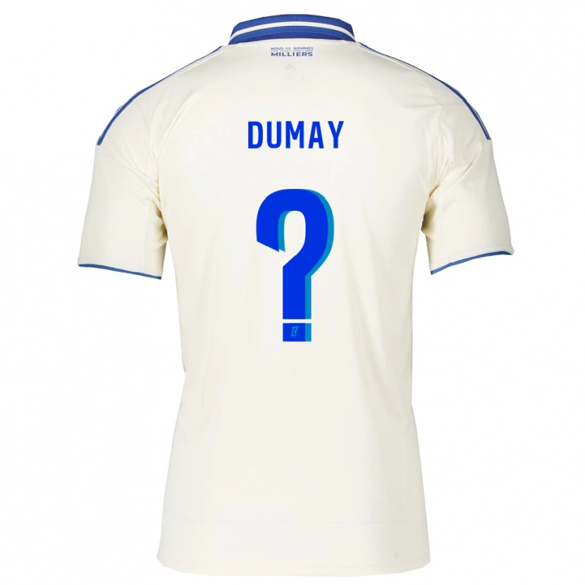 Danxen Niño Camiseta Yoann Dumay #0 Champán Azul 2ª Equipación 2025/26 La Camisa