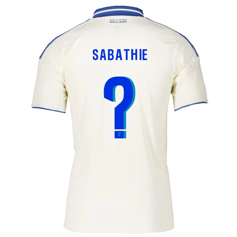 Danxen Niño Camiseta Gabin Sabathié #0 Champán Azul 2ª Equipación 2025/26 La Camisa