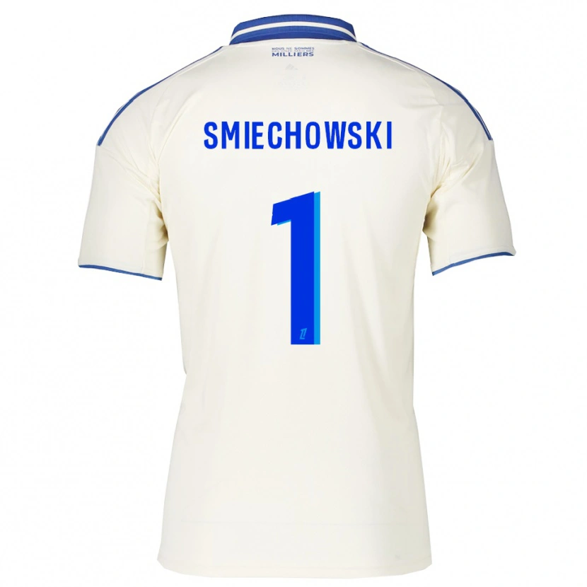 Danxen Niño Camiseta Artur Smiechowski #1 Champán Azul 2ª Equipación 2025/26 La Camisa