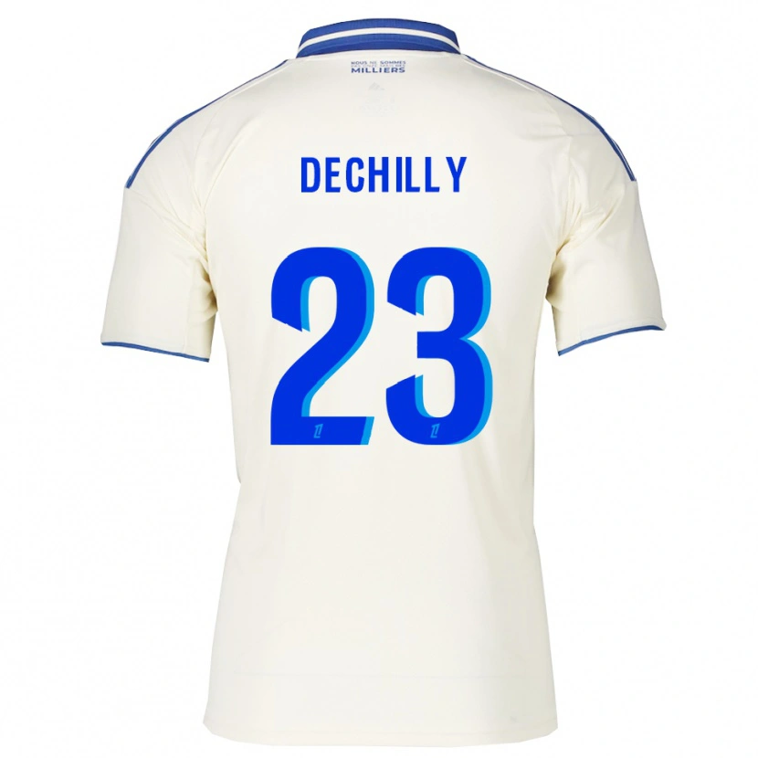 Danxen Niño Camiseta Pauline Dechilly #23 Champán Azul 2ª Equipación 2025/26 La Camisa