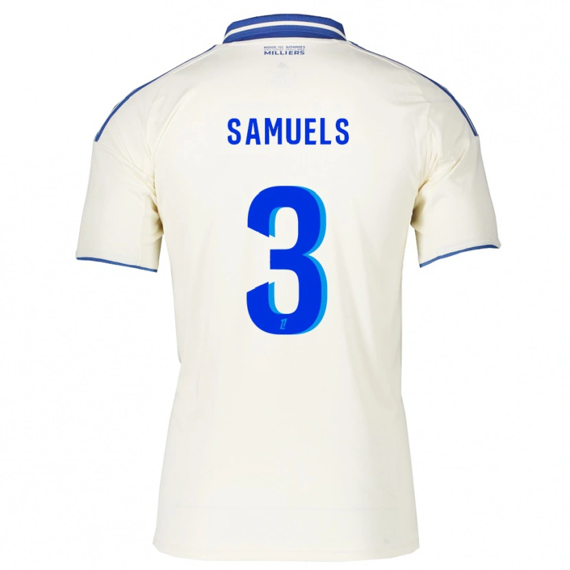 Danxen Niño Camiseta Ishé Samuels-Smith #3 Champán Azul 2ª Equipación 2025/26 La Camisa