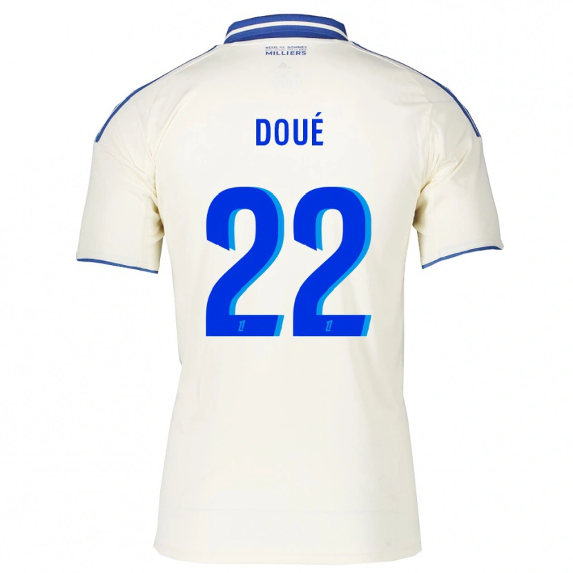 Danxen Niño Camiseta Guéla Doué #22 Champán Azul 2ª Equipación 2025/26 La Camisa