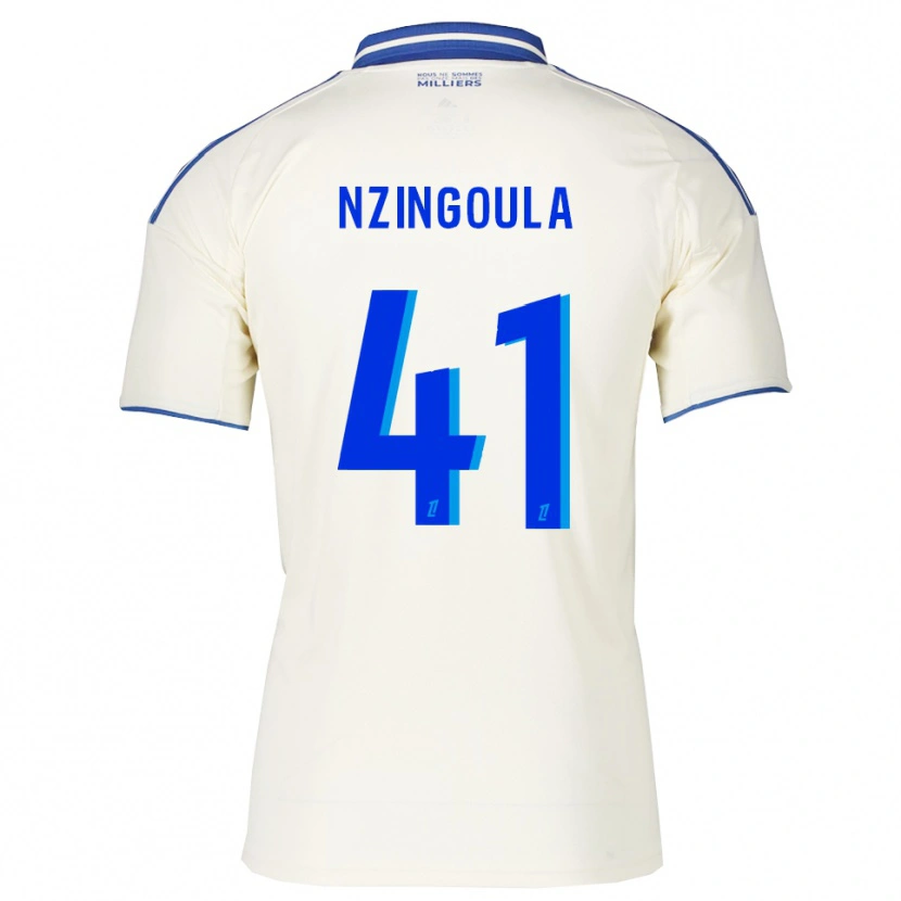 Danxen Niño Camiseta Rabby Nzingoula #41 Champán Azul 2ª Equipación 2025/26 La Camisa