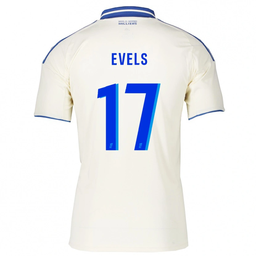 Danxen Niño Camiseta Emily Evels #17 Champán Azul 2ª Equipación 2025/26 La Camisa