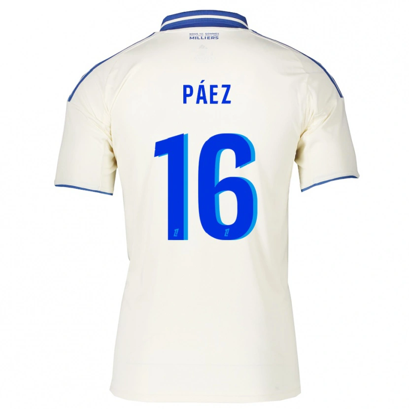Danxen Niño Camiseta Kendry Páez #16 Champán Azul 2ª Equipación 2025/26 La Camisa