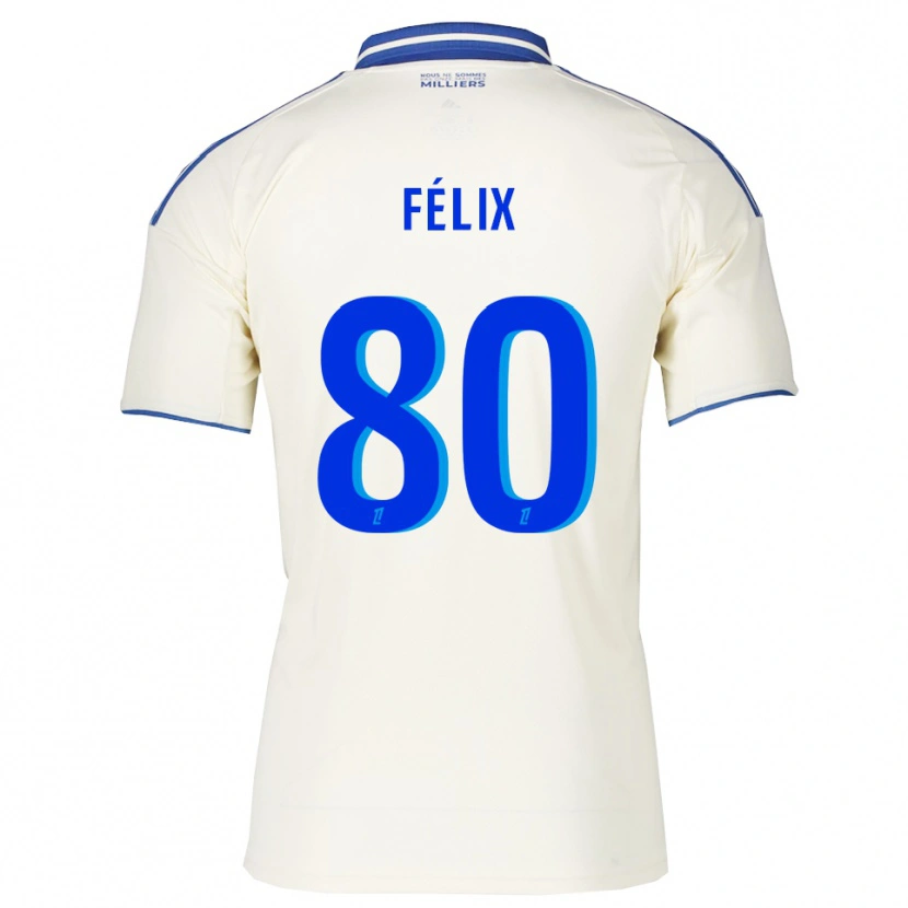 Danxen Niño Camiseta Félix Lemaréchal #80 Champán Azul 2ª Equipación 2025/26 La Camisa