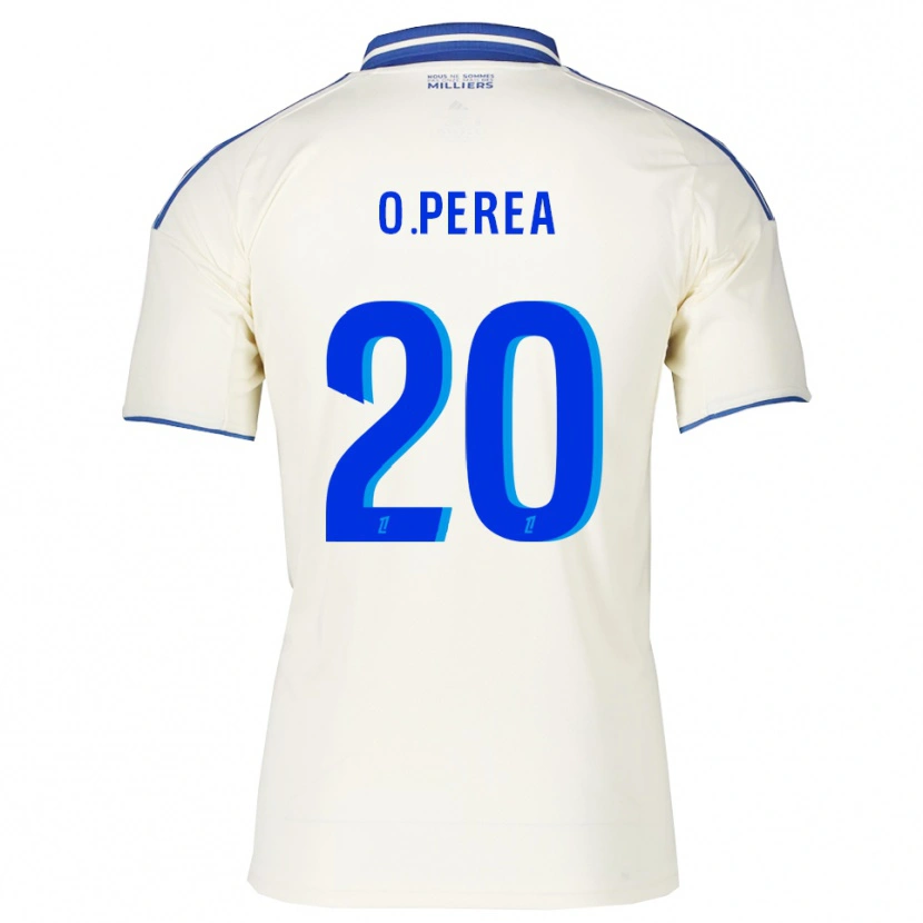 Danxen Niño Camiseta Óscar Perea #20 Champán Azul 2ª Equipación 2025/26 La Camisa