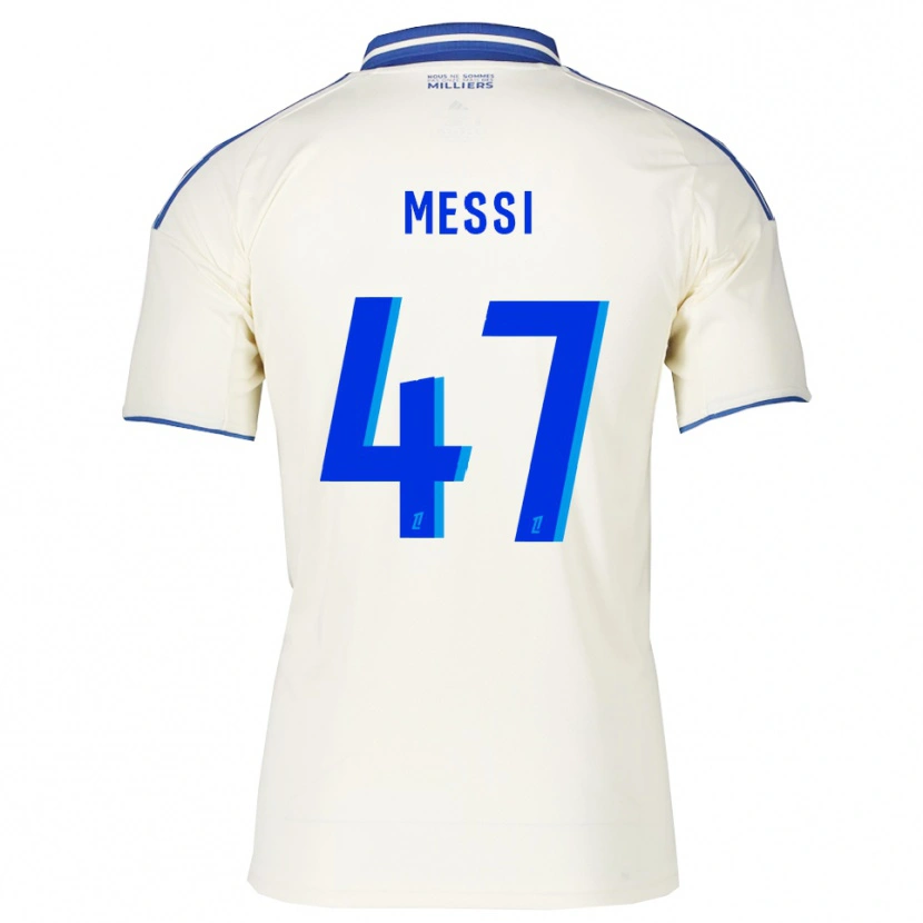 Danxen Niño Camiseta Rayane Messi #47 Champán Azul 2ª Equipación 2025/26 La Camisa