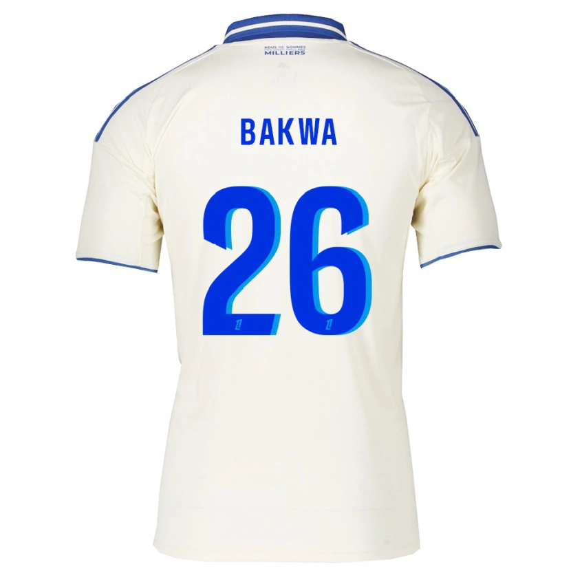 Danxen Niño Camiseta Dilane Bakwa #26 Champán Azul 2ª Equipación 2025/26 La Camisa