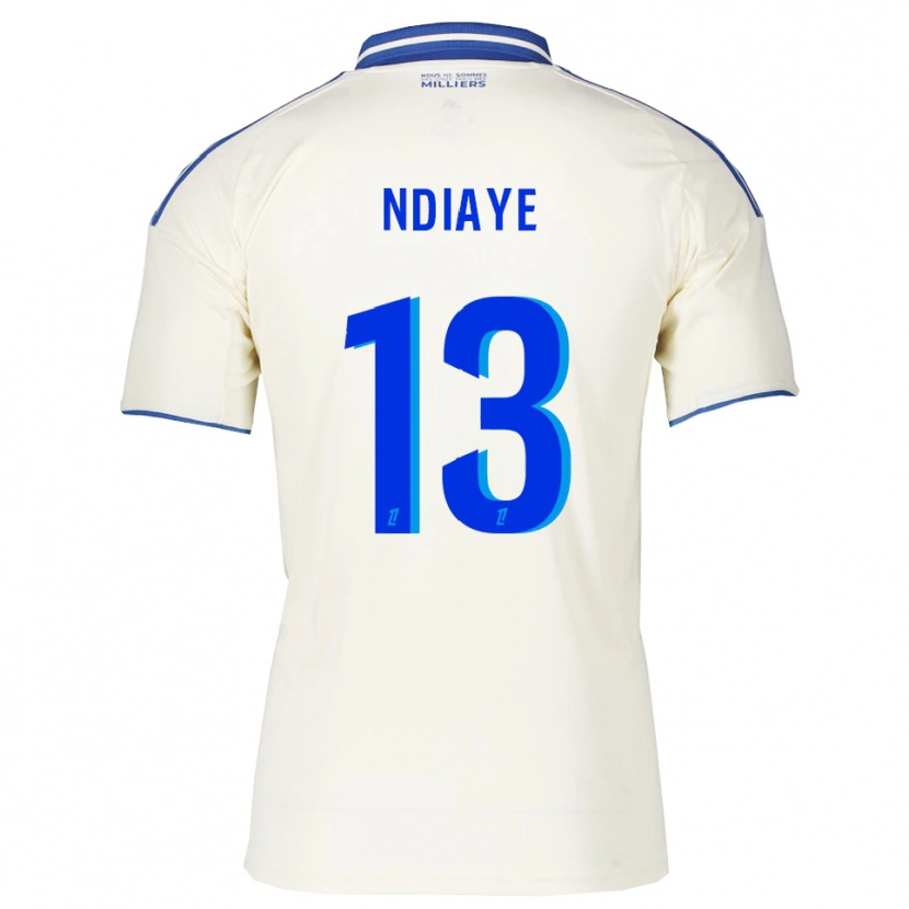 Danxen Niño Camiseta Serigne Ndiaye #13 Champán Azul 2ª Equipación 2025/26 La Camisa