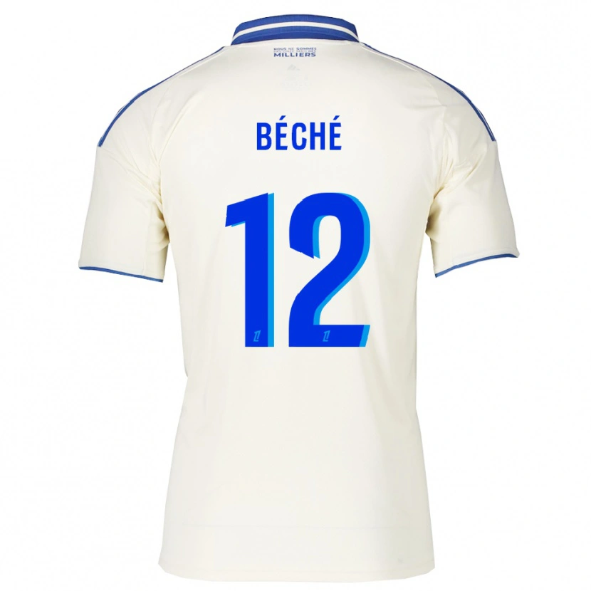 Danxen Niño Camiseta Amandine Béché #12 Champán Azul 2ª Equipación 2025/26 La Camisa