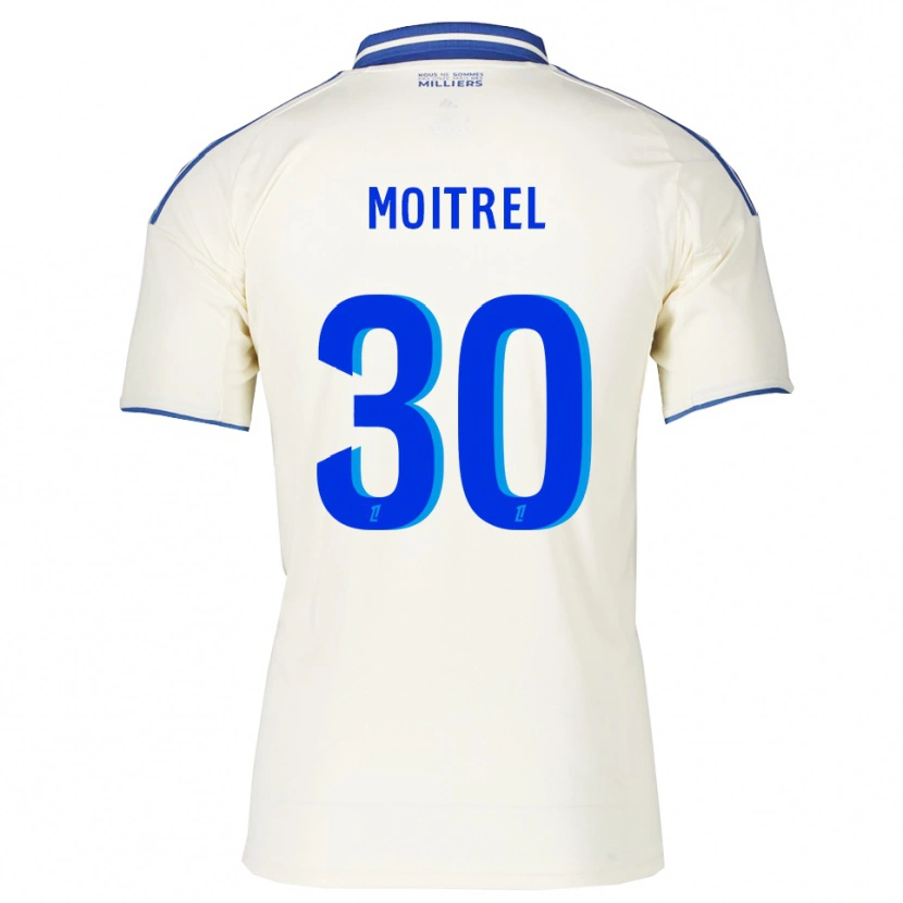 Danxen Niño Camiseta Pauline Moitrel #30 Champán Azul 2ª Equipación 2025/26 La Camisa