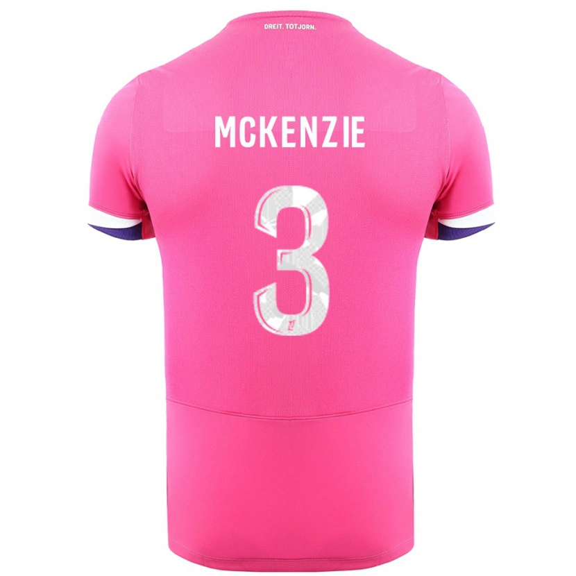 Danxen Niño Camiseta Mark Mckenzie #3 Rosa Blanco 2ª Equipación 2025/26 La Camisa