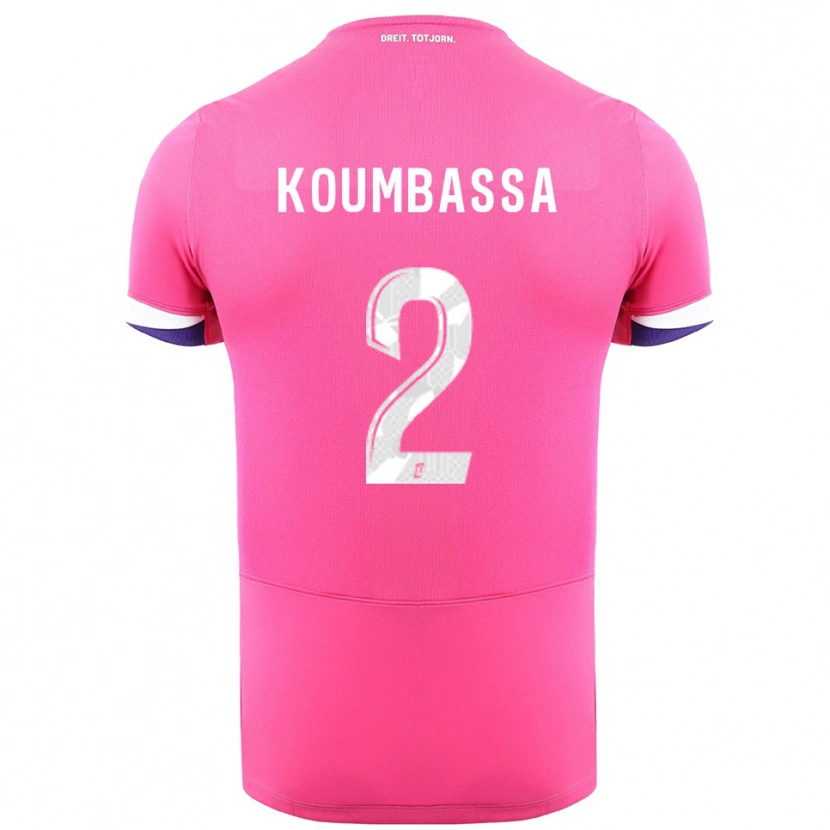 Danxen Niño Camiseta Seny Koumbassa #2 Rosa Blanco 2ª Equipación 2025/26 La Camisa