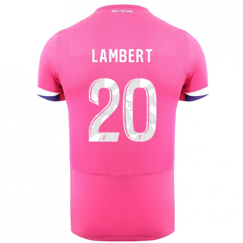 Danxen Niño Camiseta Sarah Lambert #20 Rosa Blanco 2ª Equipación 2025/26 La Camisa