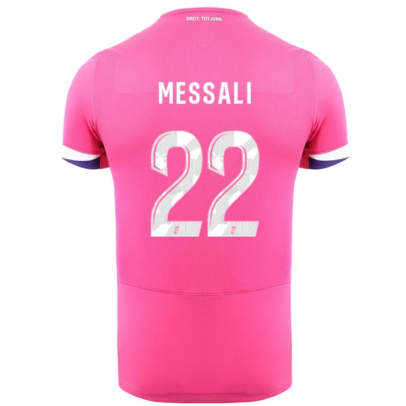 Danxen Niño Camiseta Rafik Messali #22 Rosa Blanco 2ª Equipación 2025/26 La Camisa