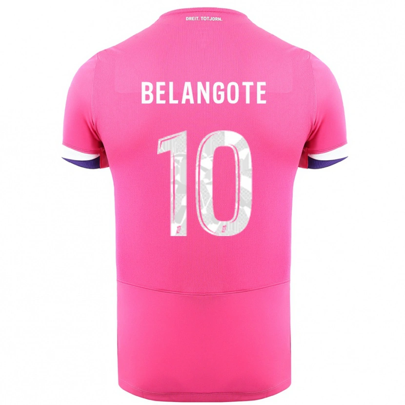 Danxen Niño Camiseta Aël Belangote #10 Rosa Blanco 2ª Equipación 2025/26 La Camisa