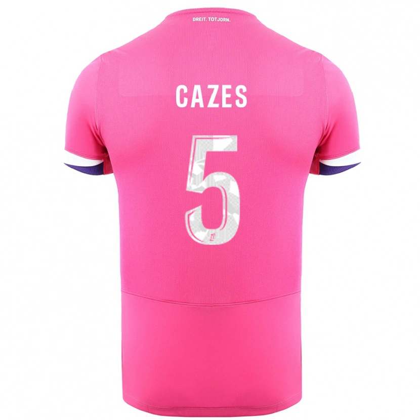 Danxen Niño Camiseta Manon Cazes #5 Rosa Blanco 2ª Equipación 2025/26 La Camisa