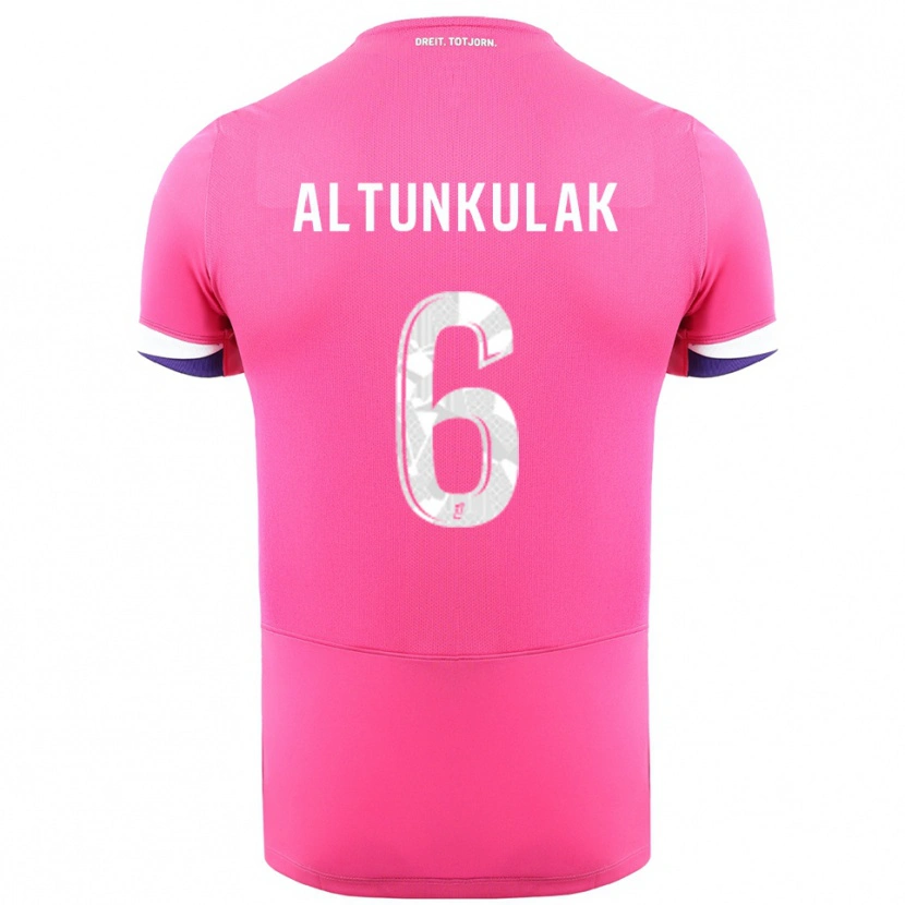 Danxen Niño Camiseta Selen Altunkulak #6 Rosa Blanco 2ª Equipación 2025/26 La Camisa