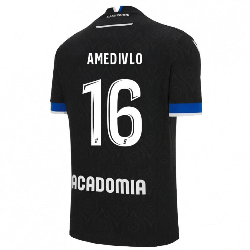 Danxen Niño Camiseta Rayann Amedivlo #16 Negro Blanco 2ª Equipación 2025/26 La Camisa