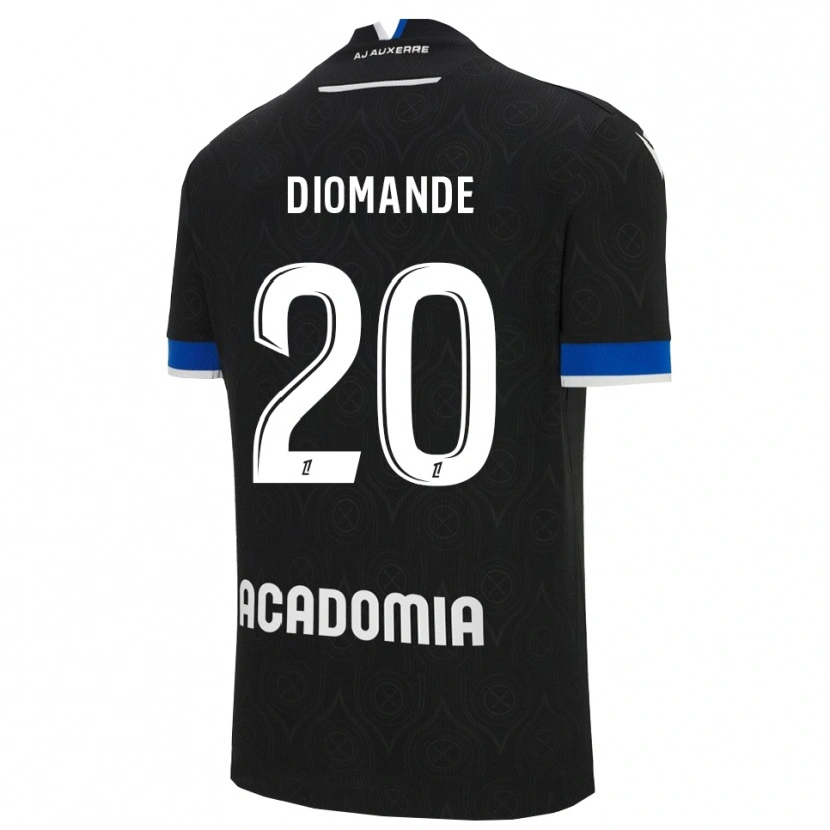 Danxen Niño Camiseta Sinaly Diomandé #20 Negro Blanco 2ª Equipación 2025/26 La Camisa