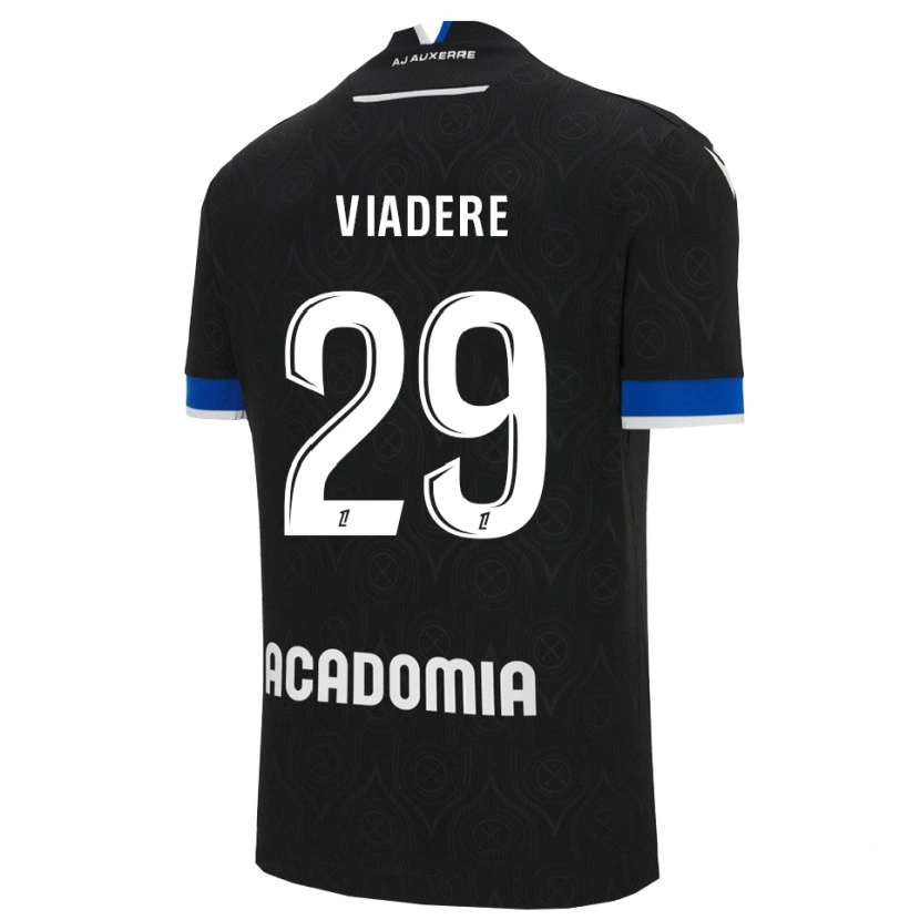 Danxen Niño Camiseta Ben Viadere #29 Negro Blanco 2ª Equipación 2025/26 La Camisa