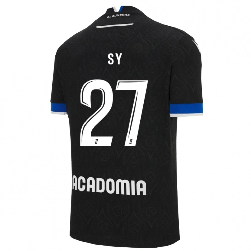 Danxen Niño Camiseta Lamine Sy #27 Negro Blanco 2ª Equipación 2025/26 La Camisa