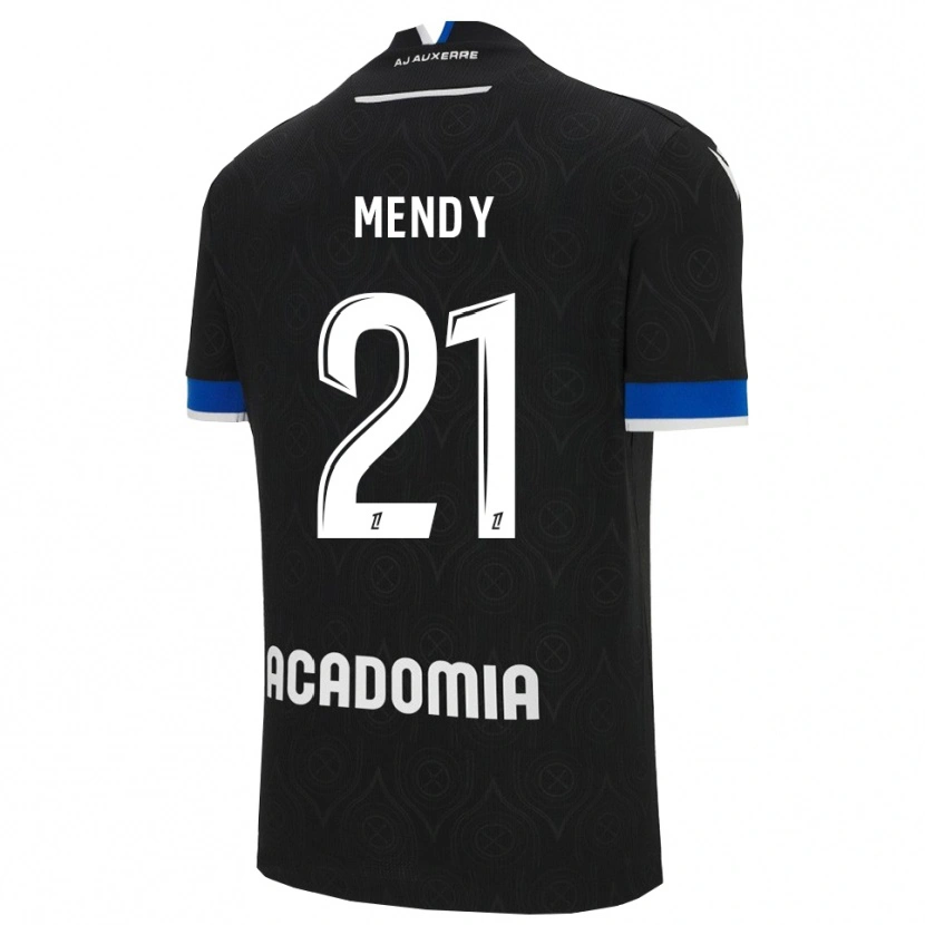 Danxen Niño Camiseta Tony Mendy #21 Negro Blanco 2ª Equipación 2025/26 La Camisa