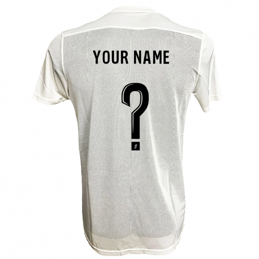 Danxen Niño Camiseta Su Nombre #0 Negro Blanco 2ª Equipación 2025/26 La Camisa