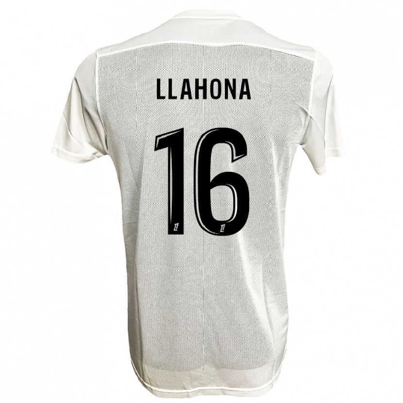 Danxen Niño Camiseta Yann Llahona #16 Negro Blanco 2ª Equipación 2025/26 La Camisa