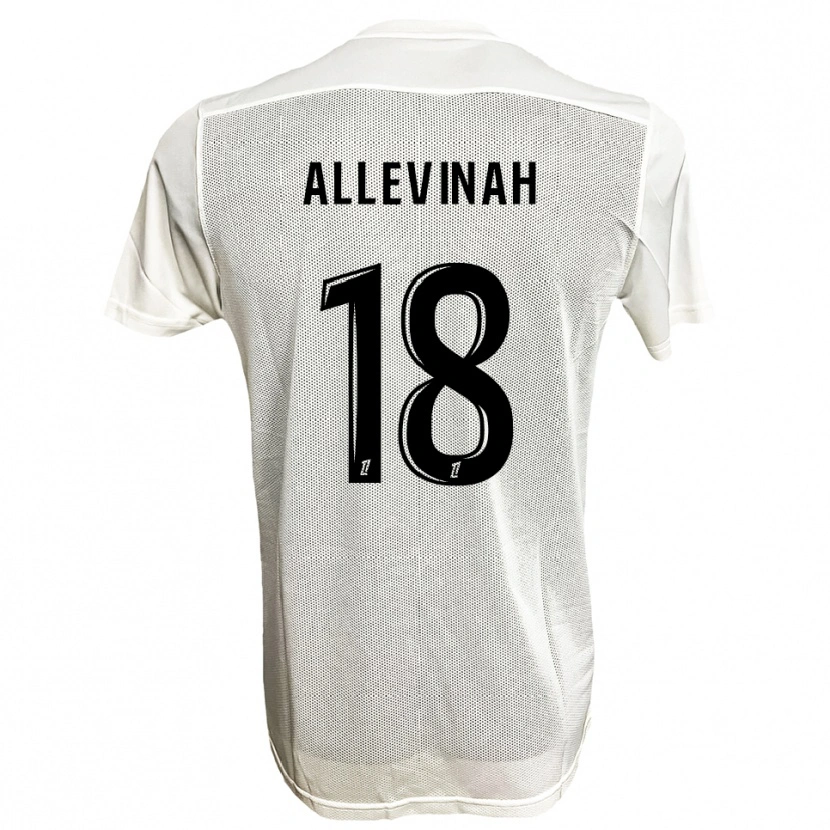 Danxen Niño Camiseta Jim Allevinah #18 Negro Blanco 2ª Equipación 2025/26 La Camisa