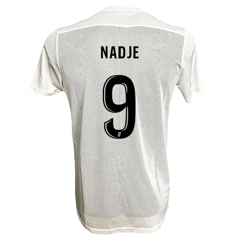 Danxen Niño Camiseta Guédé Nadje #9 Negro Blanco 2ª Equipación 2025/26 La Camisa