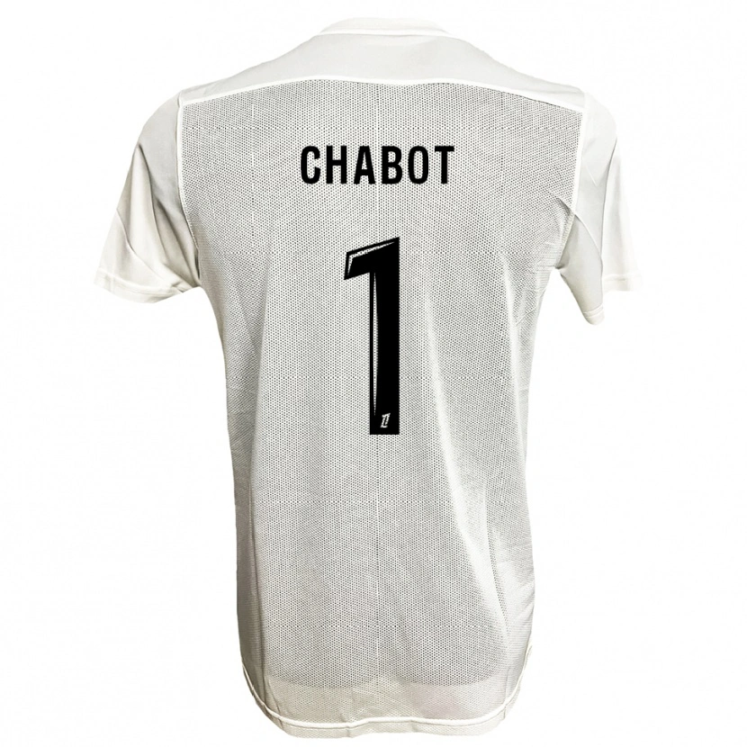 Danxen Niño Camiseta Max-Edgar Chabot #1 Negro Blanco 2ª Equipación 2025/26 La Camisa