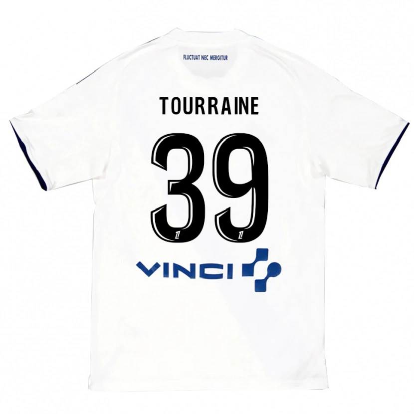 Danxen Niño Camiseta Mathys Tourraine #39 Blanco Azul 2ª Equipación 2025/26 La Camisa