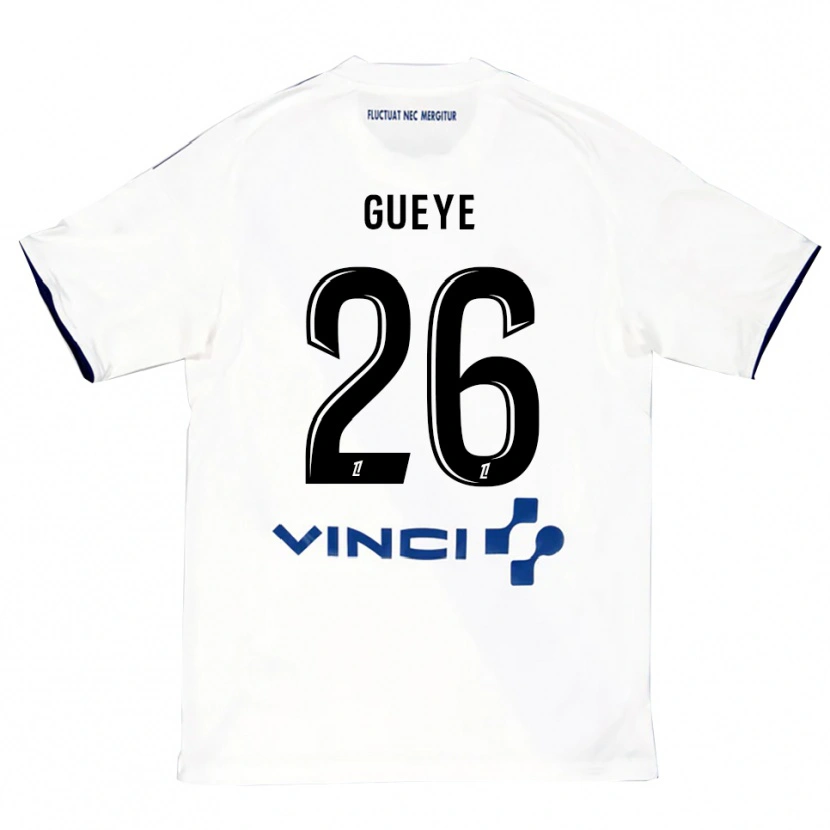 Danxen Niño Camiseta Lamine Gueye #26 Blanco Azul 2ª Equipación 2025/26 La Camisa