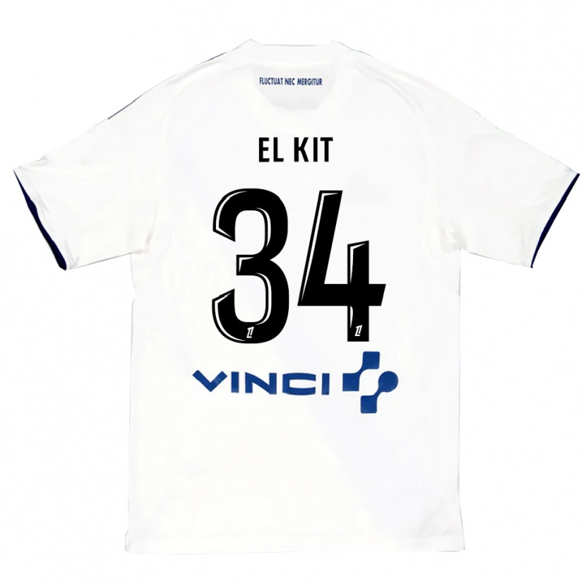 Danxen Niño Camiseta Kamil El Kit #34 Blanco Azul 2ª Equipación 2025/26 La Camisa