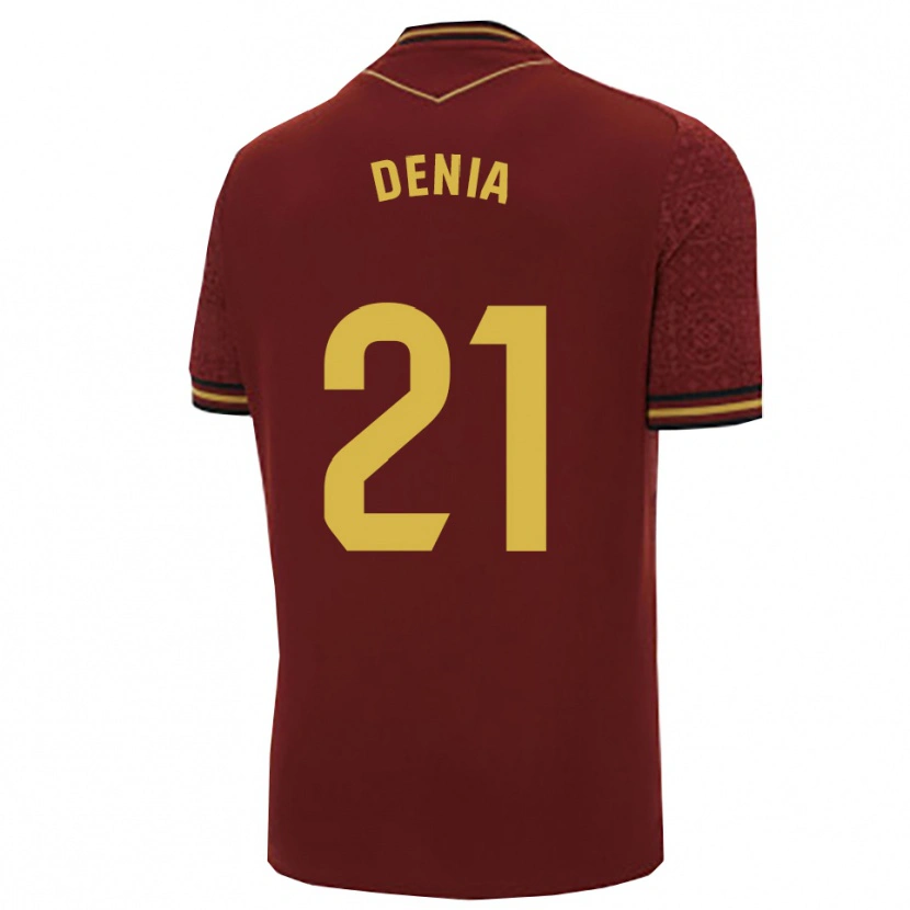Danxen Niño Camiseta Marcos Denia #21 Burdeos Oro 2ª Equipación 2025/26 La Camisa