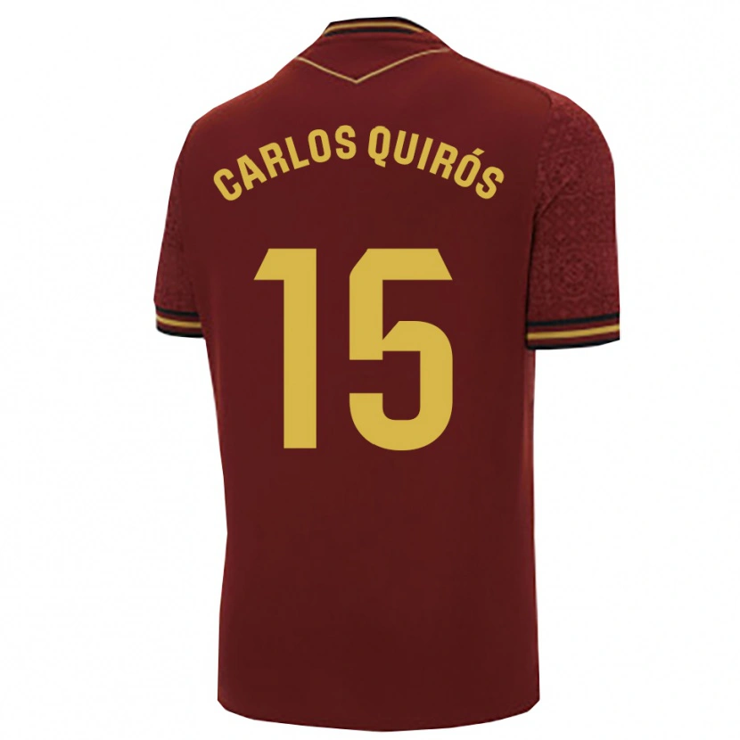 Danxen Niño Camiseta Juan Carlos Quirós #15 Burdeos Oro 2ª Equipación 2025/26 La Camisa