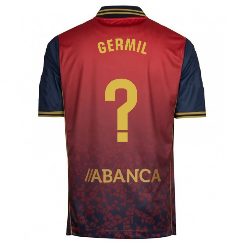 Danxen Niño Camiseta Darío Germil #0 Rojo Marino 2ª Equipación 2025/26 La Camisa