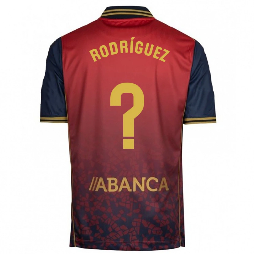 Danxen Niño Camiseta Carlos Rodríguez #0 Rojo Marino 2ª Equipación 2025/26 La Camisa