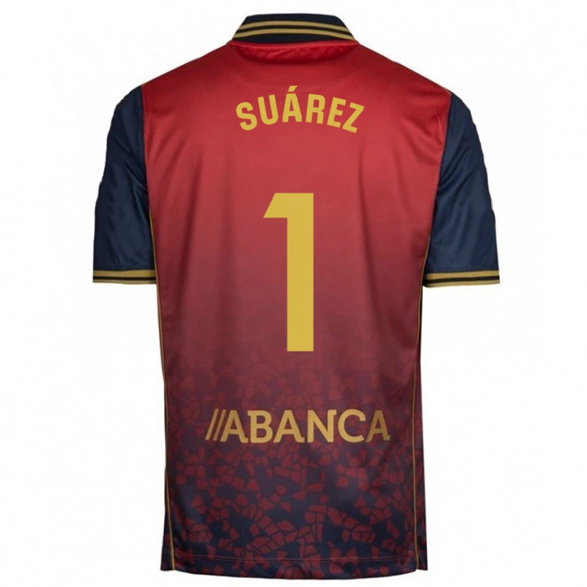 Danxen Niño Camiseta Brais Suárez #1 Rojo Marino 2ª Equipación 2025/26 La Camisa