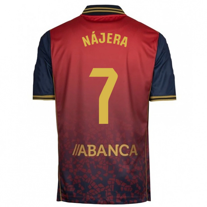 Danxen Niño Camiseta Mario Nájera #7 Rojo Marino 2ª Equipación 2025/26 La Camisa