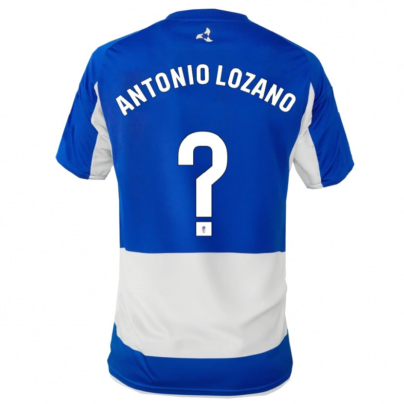 Danxen Niño Camiseta José Antonio Lozano #0 Azul Blanco 2ª Equipación 2025/26 La Camisa