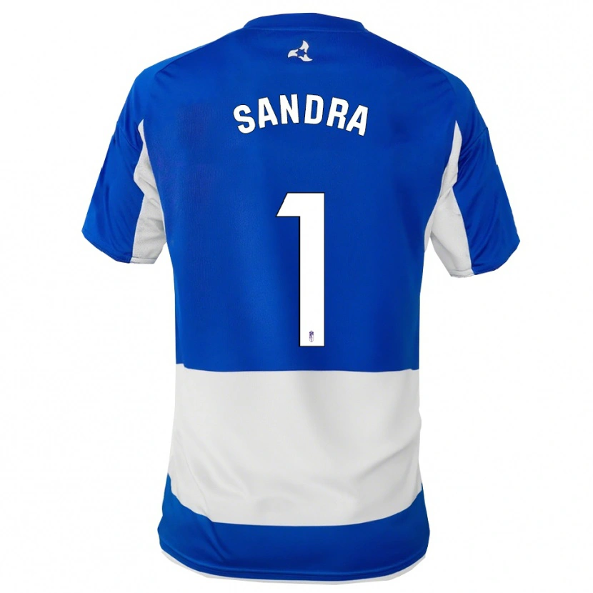 Danxen Niño Camiseta Sandra #1 Azul Blanco 2ª Equipación 2025/26 La Camisa